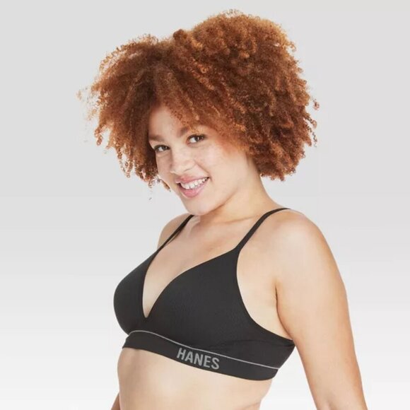 Hanes Black Wireless Bra - Picture 1 of 5